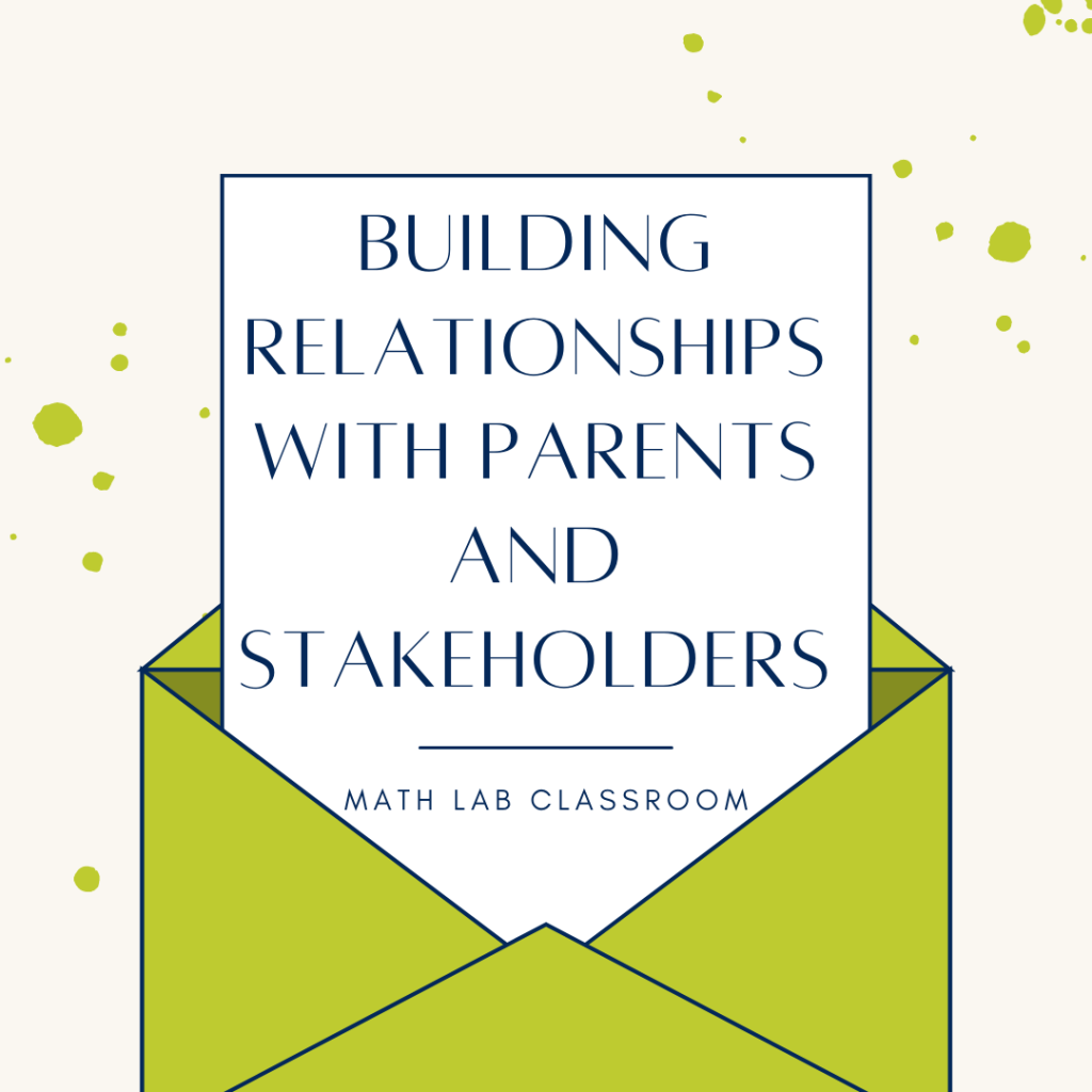 Building Relationships with Parents and Stakeholders